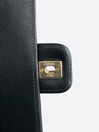 Chanel Black Lambskin Quilted Mini Tab Flap Bag