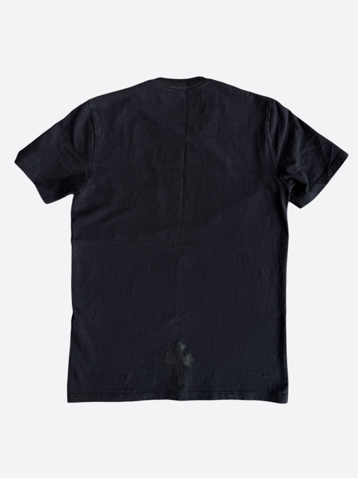 Chrome Hearts Black Leather Triple Cross T-Shirt