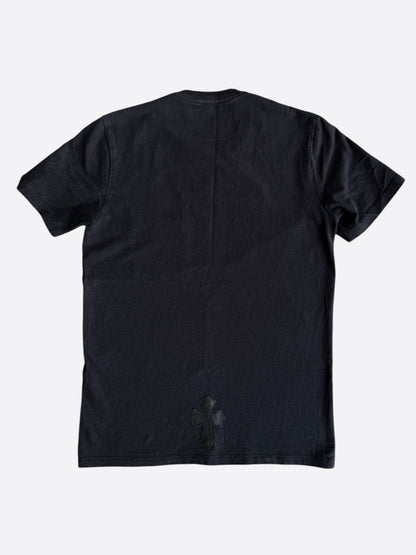 Chrome Hearts Black Leather Triple Cross T-Shirt