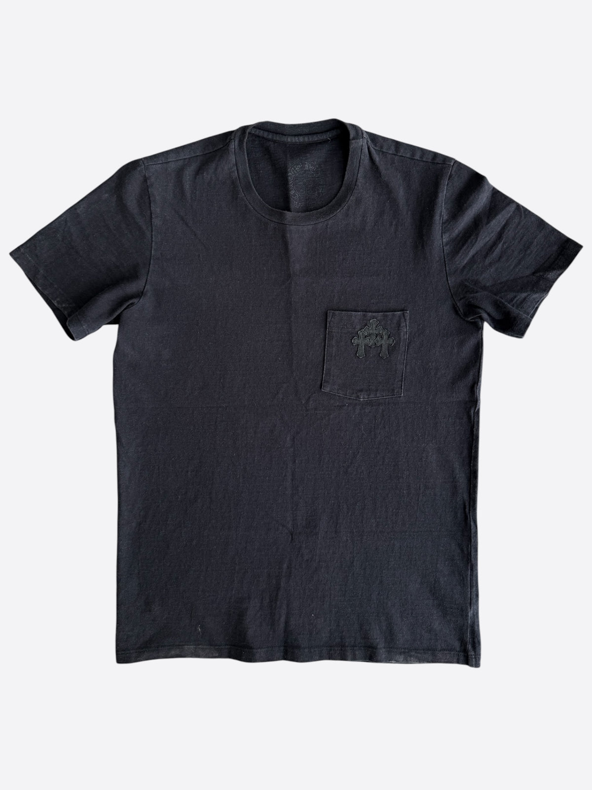 Chrome Hearts Black Leather Triple Cross T-Shirt