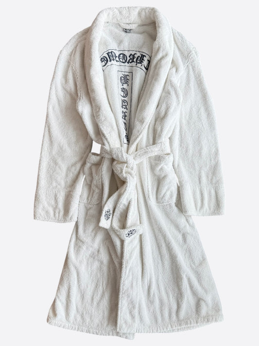Chrome Hearts White & Black T-Bar Logo Robe