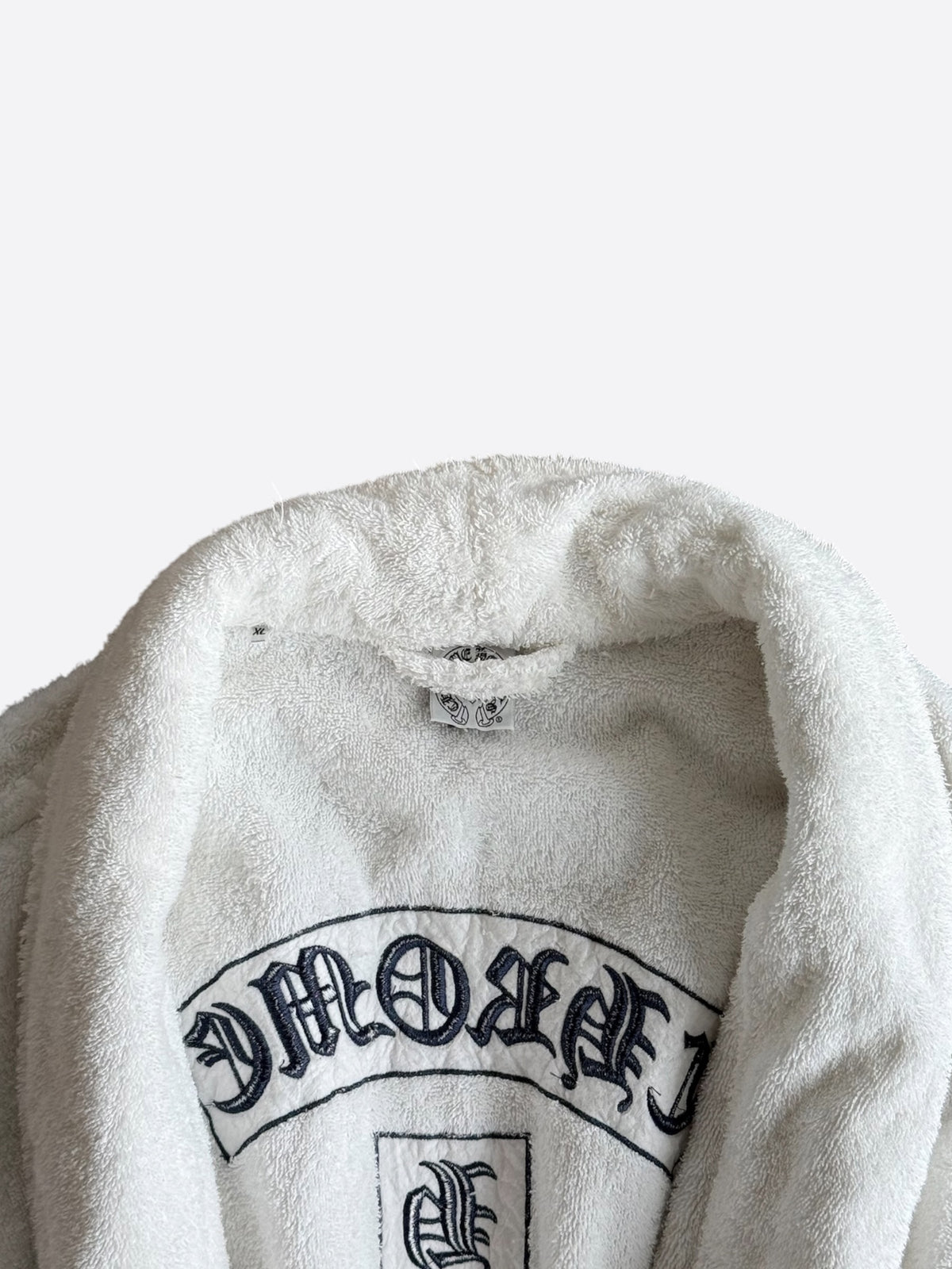 Chrome Hearts White & Black T-Bar Logo Robe