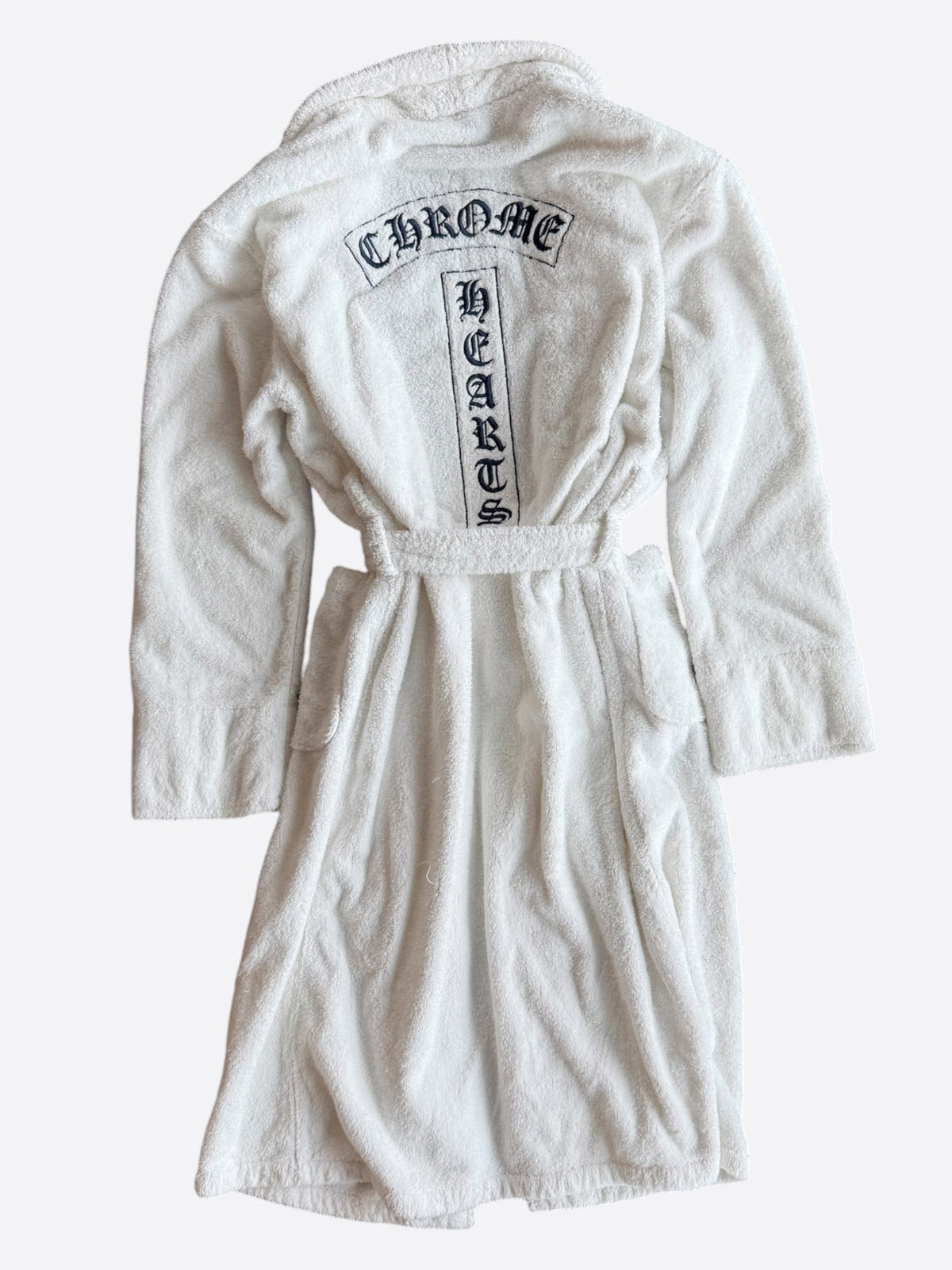 Chrome Hearts White & Black T-Bar Logo Robe