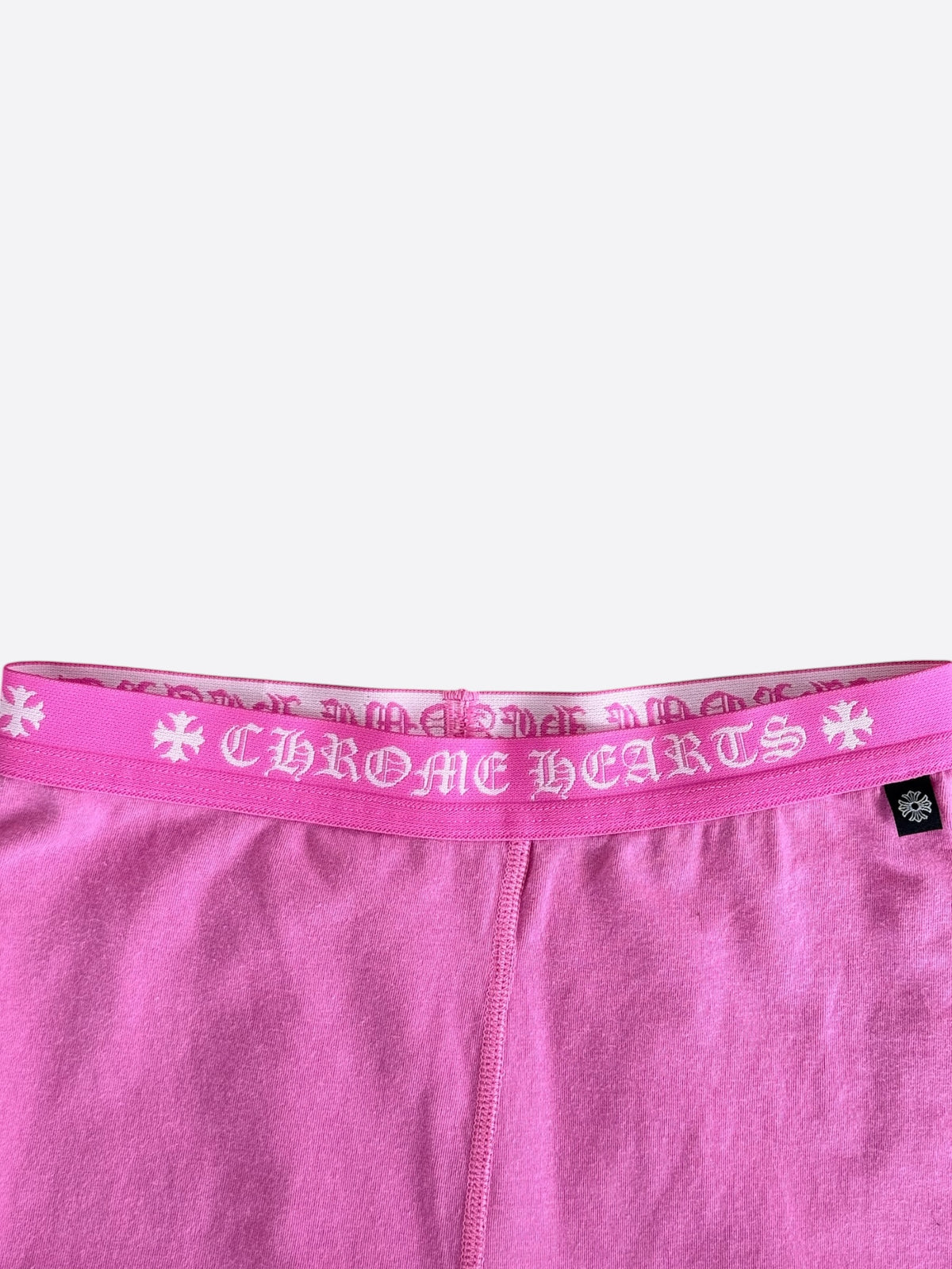 Chrome Hearts Pink & White Horseshoe Logo Leggings