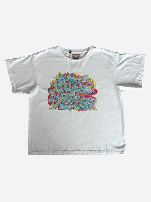 Gallery Dept White & Multicolor ATK Graffiti Logo T-Shirt