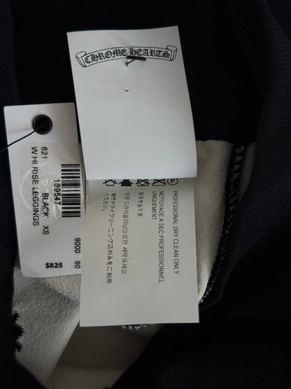 Chrome Hearts Black & White Cross Jacquard Leggings