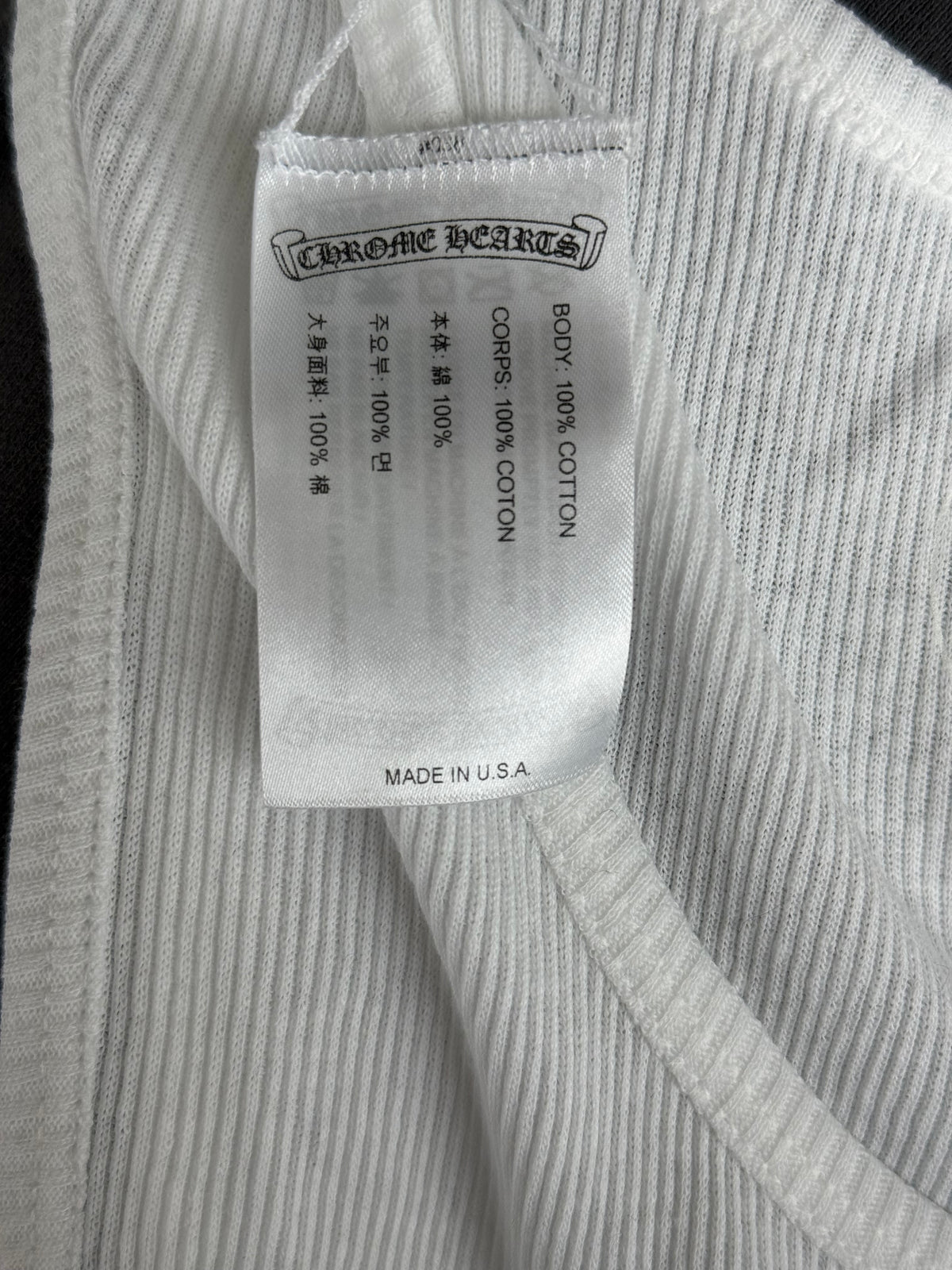 Chrome Hearts White & Black Richard Stark Graphic Tank Top