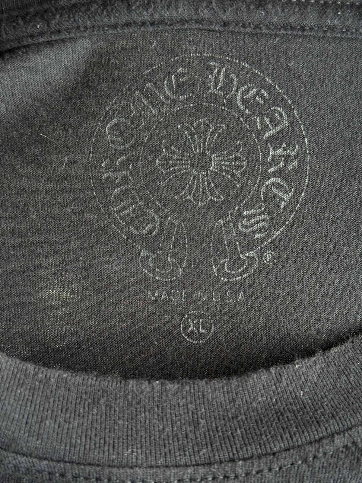 Chrome Hearts Black & Grey Staff Horseshoe Logo Longsleeve T-Shirt