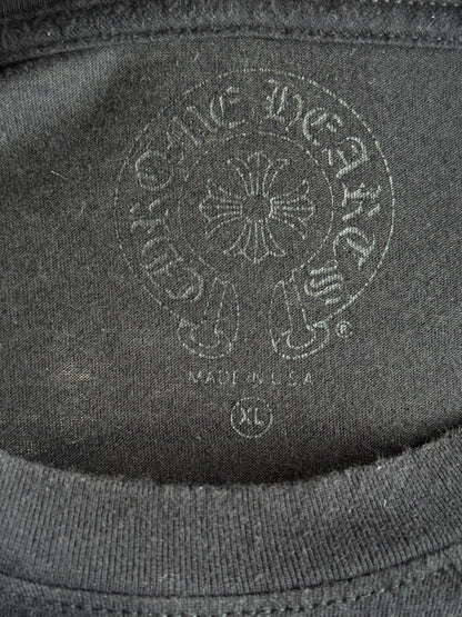Chrome Hearts Black & Grey Staff Horseshoe Logo Longsleeve T-Shirt