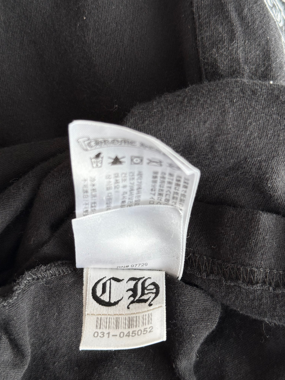 Chrome Hearts Black & Grey Staff Horseshoe Logo Longsleeve T-Shirt
