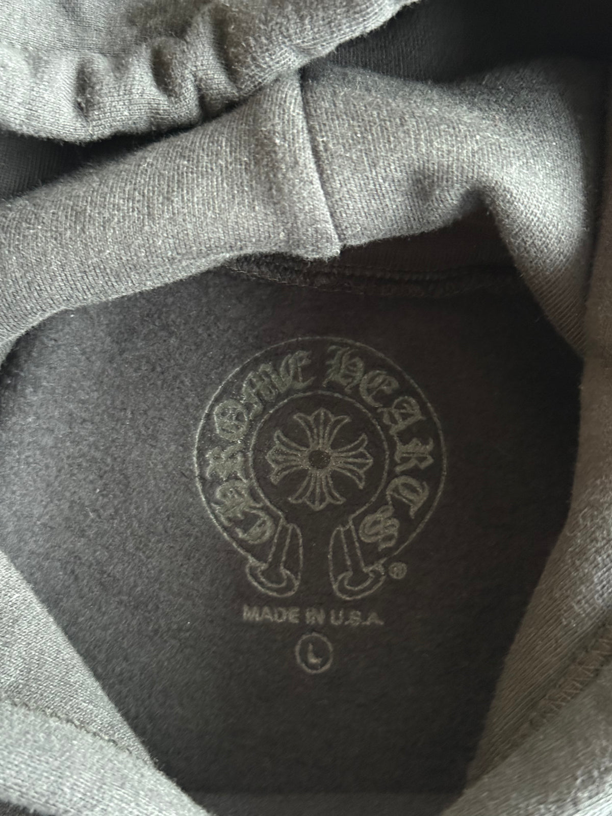 Chrome Hearts Black & Blue Vertical Logo Hoodie