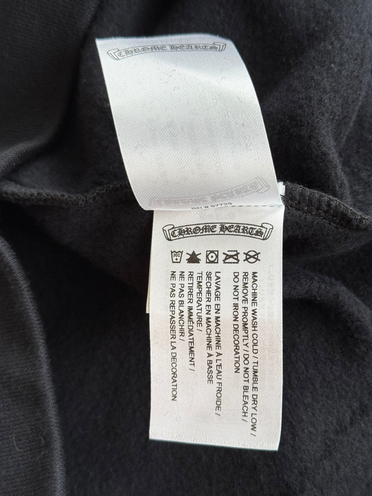 Chrome Hearts Black & Blue Vertical Logo Hoodie