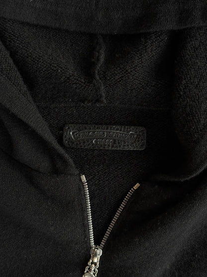 Chrome Hearts Black & White Floral Cashmere Zip Up Hoodie