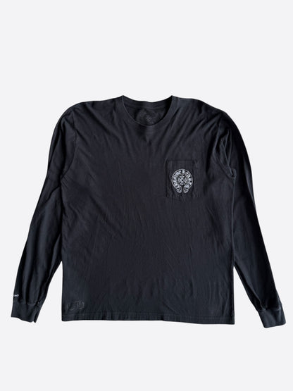 Chrome Hearts Black & Grey Staff Horseshoe Logo Longsleeve T-Shirt