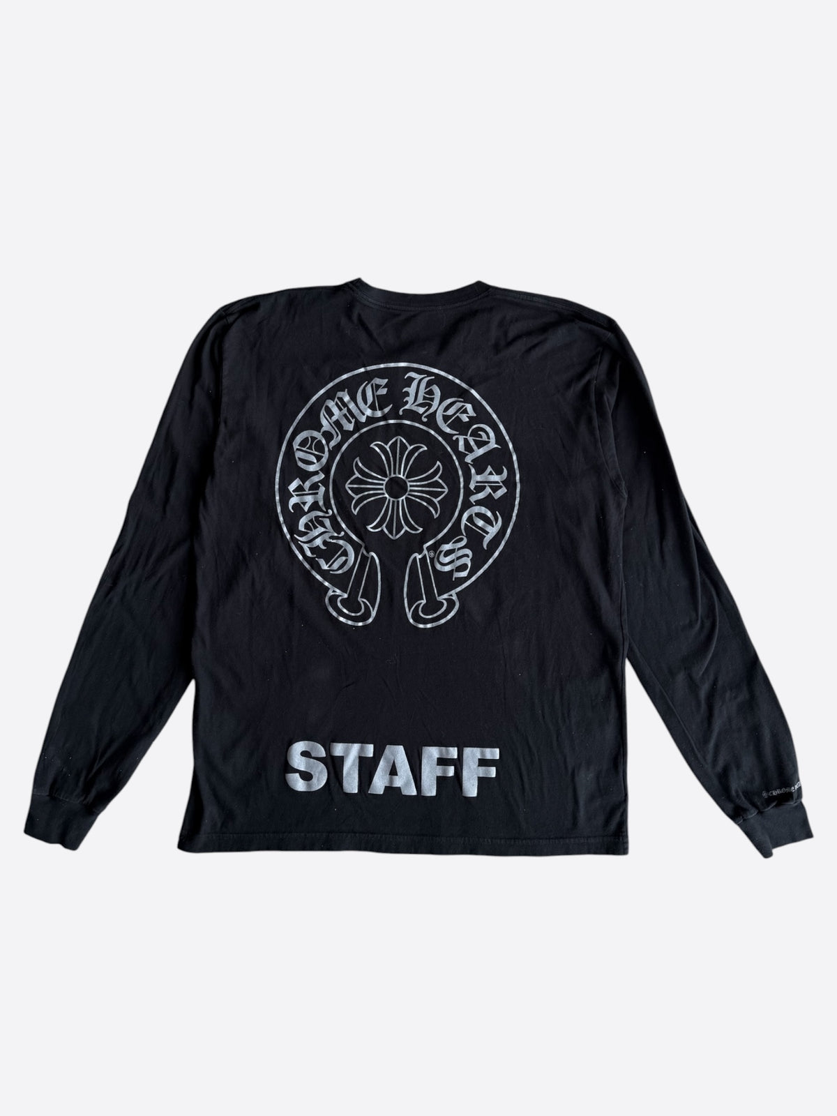 Chrome Hearts Black & Grey Staff Horseshoe Logo Longsleeve T-Shirt