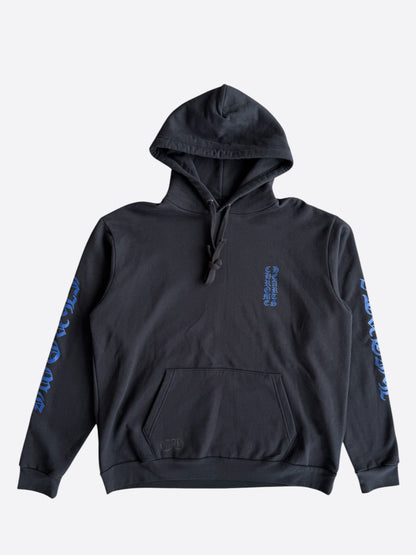 Chrome Hearts Black & Blue Vertical Logo Hoodie