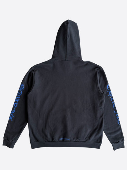 Chrome Hearts Black & Blue Vertical Logo Hoodie