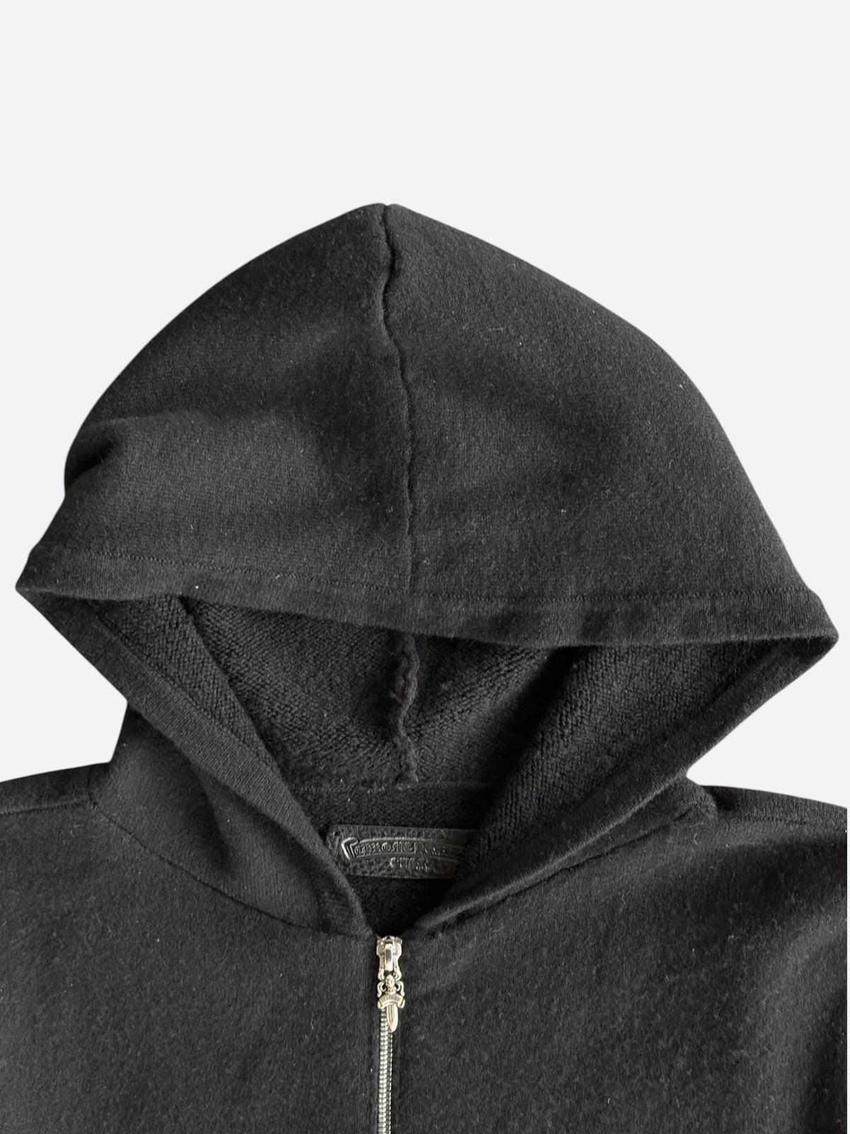 Chrome Hearts Black & White Floral Cashmere Zip Up Hoodie