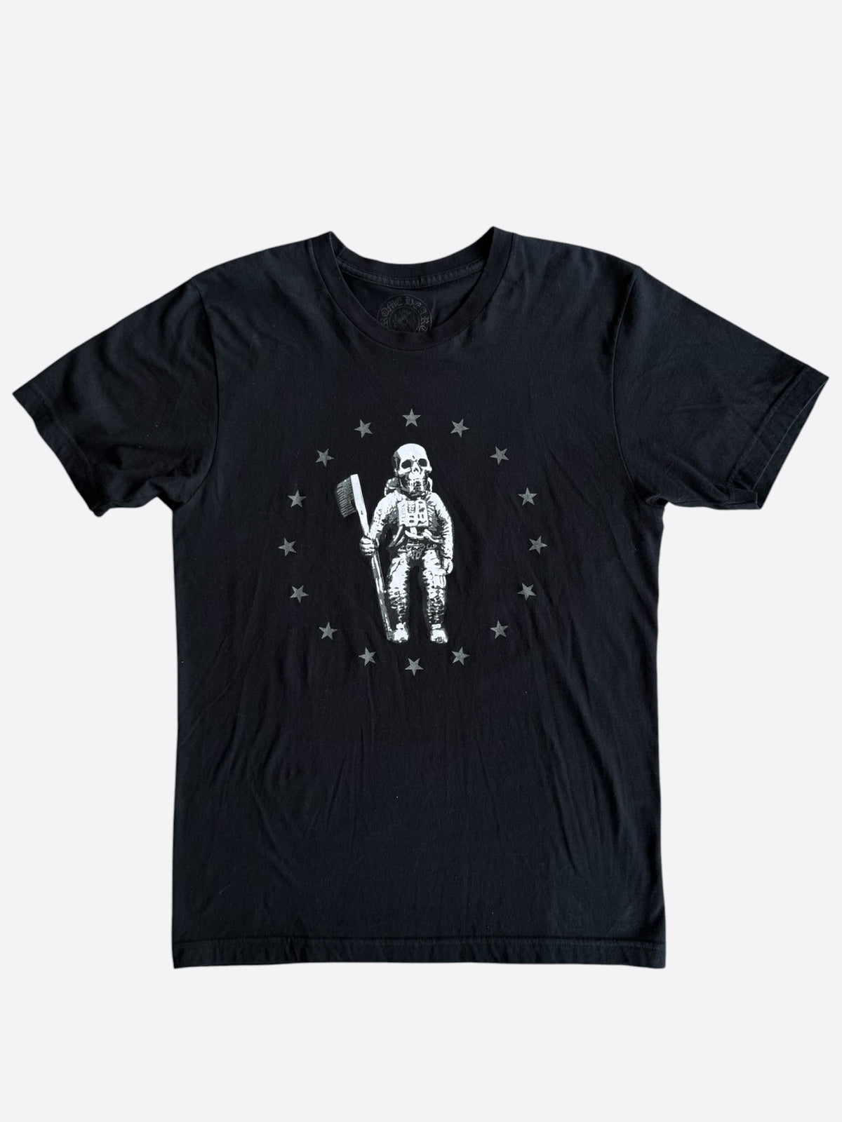Chrome Hearts Black & White Foti Astronaut Graphic T-Shirt