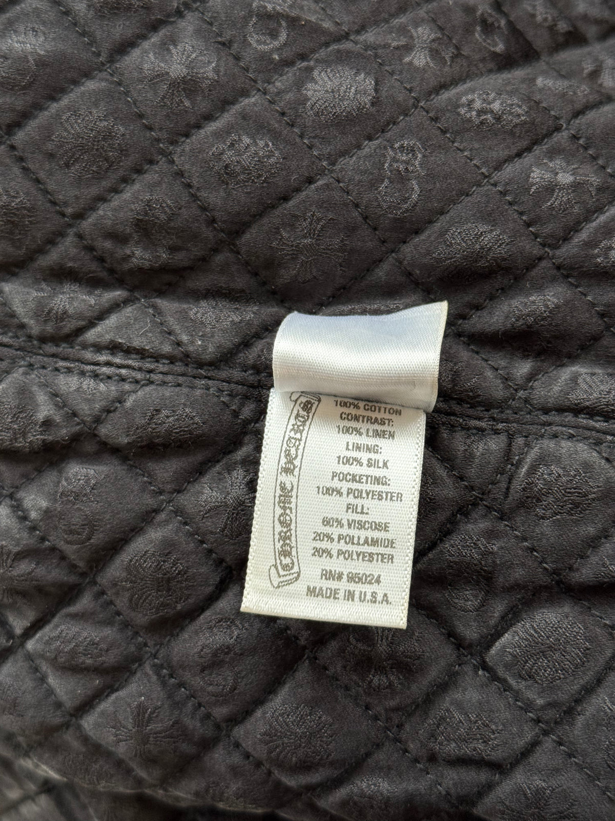 Chrome Hearts Blue & Black Hybrid Denim Jacket