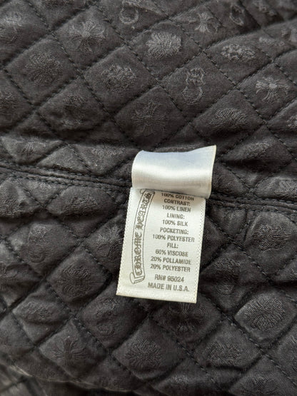 Chrome Hearts Blue & Black Hybrid Denim Jacket
