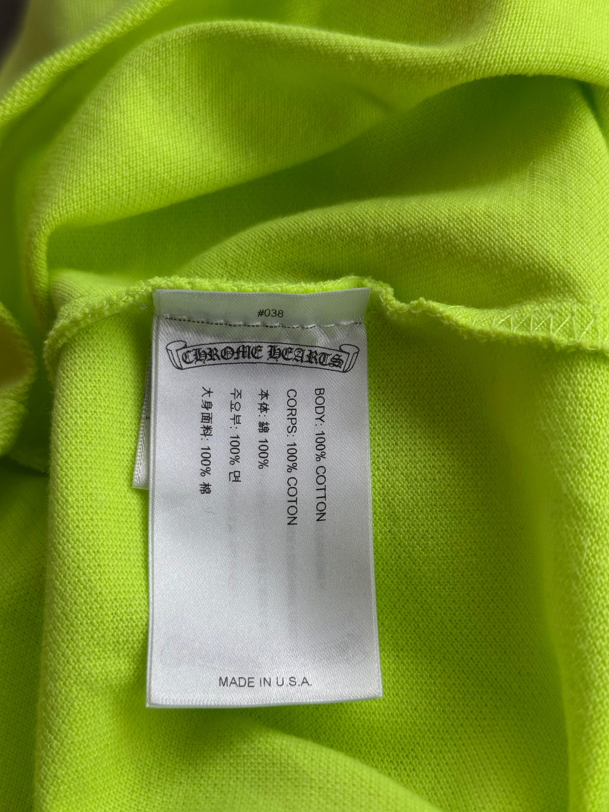 Chrome Hearts Matty Boy Green Sex Records Staff Logo Polo T-Shirt