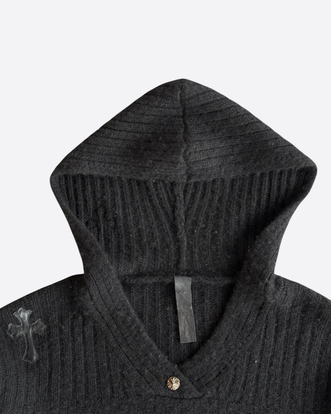 Chrome Hearts Black Cross Patch Cashmere Hoodie