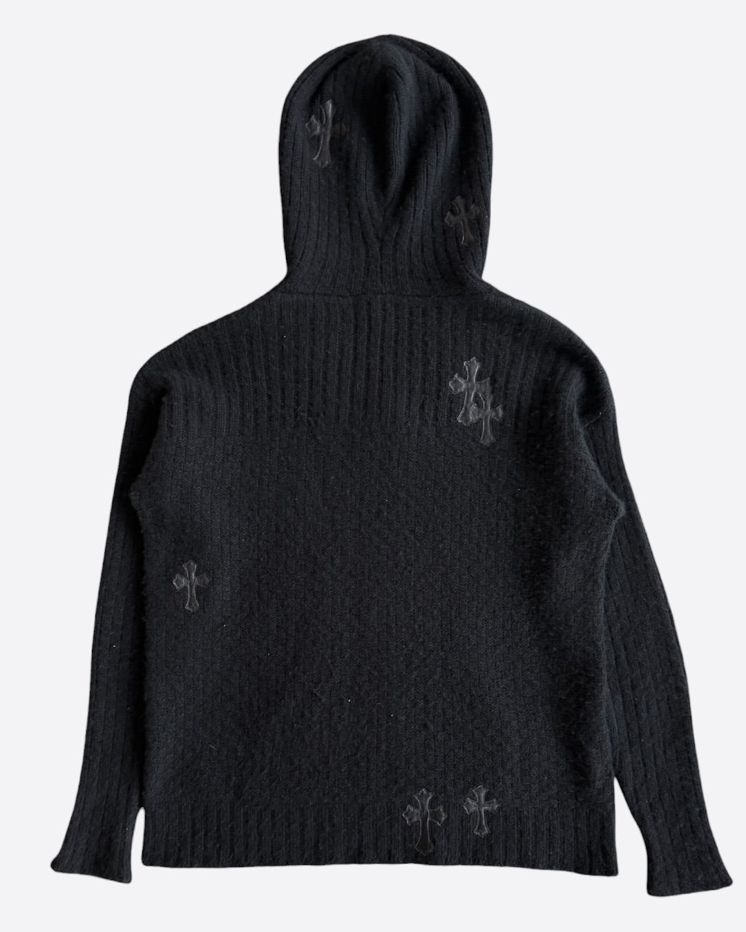 Chrome Hearts Black Cross Patch Cashmere Hoodie