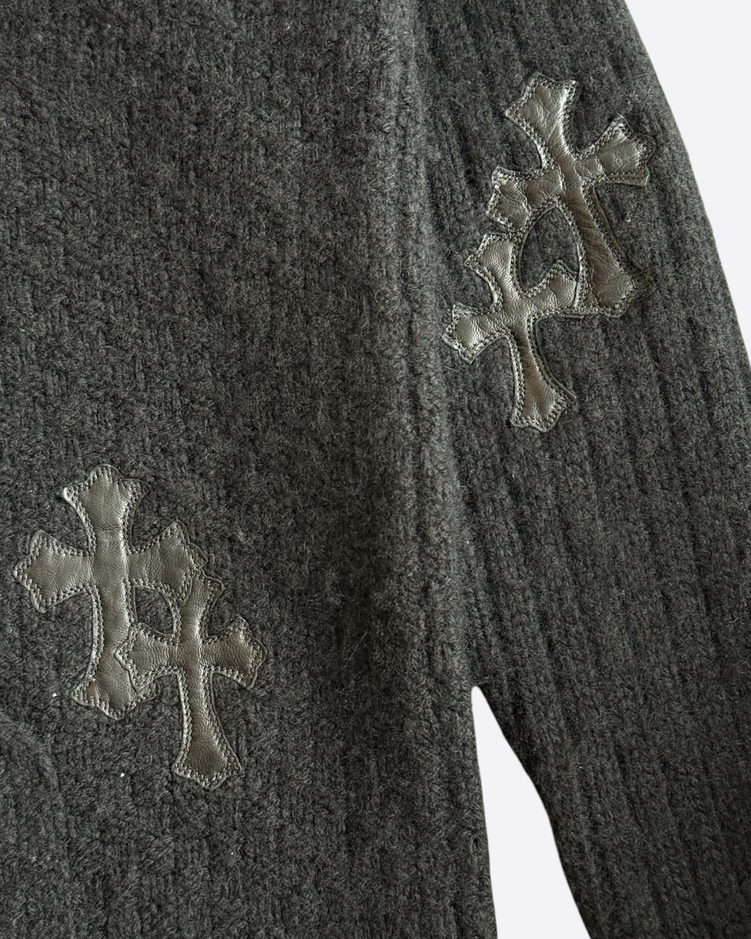 Chrome Hearts Black Cross Patch Cashmere Hoodie