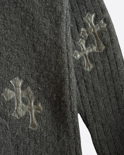 Chrome Hearts Black Cross Patch Cashmere Hoodie