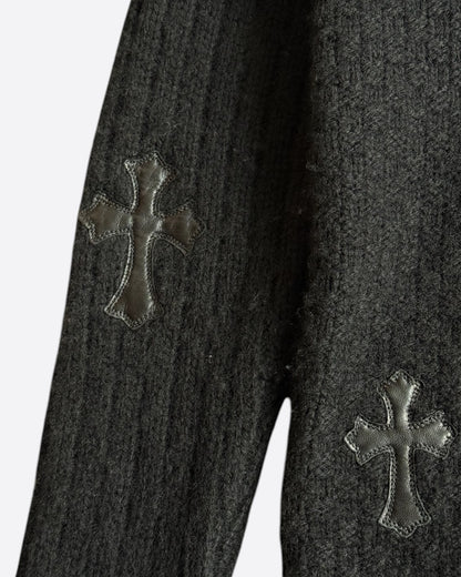 Chrome Hearts Black Cross Patch Cashmere Hoodie