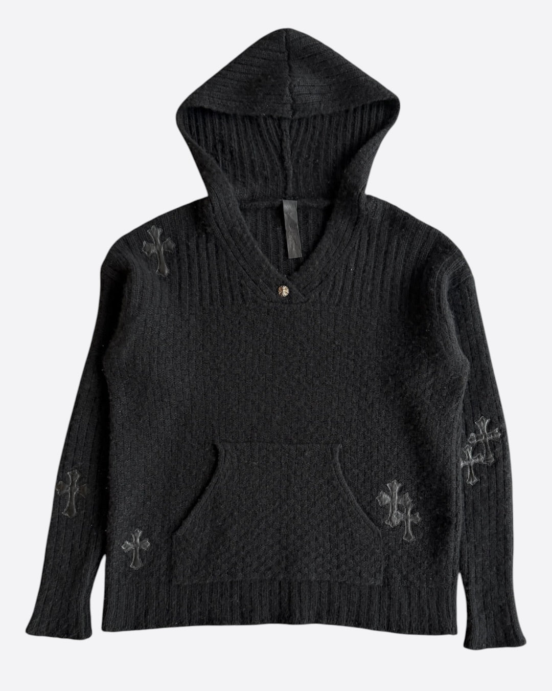 Chrome Hearts Black Cross Patch Cashmere Hoodie