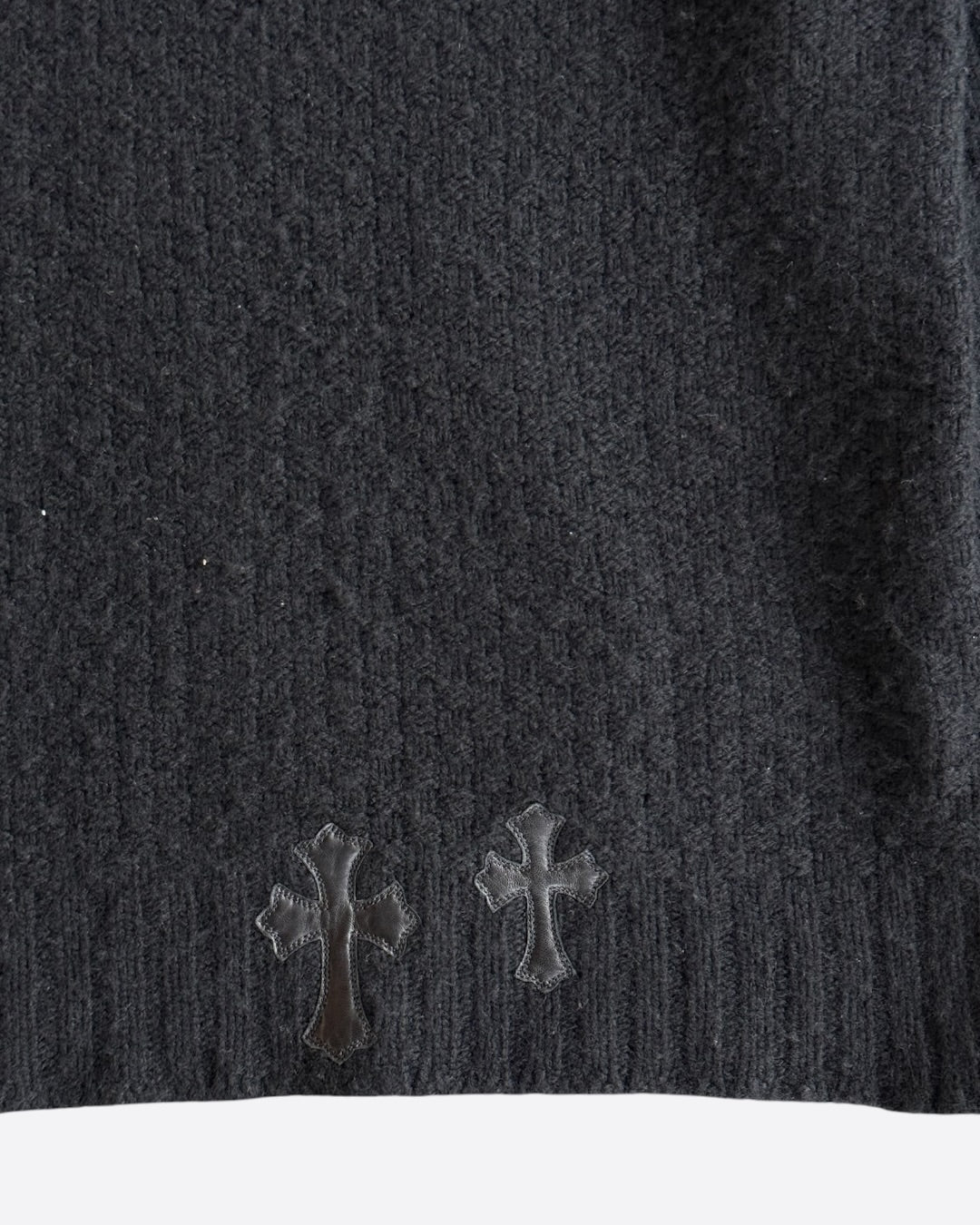 Chrome Hearts Black Cross Patch Cashmere Hoodie