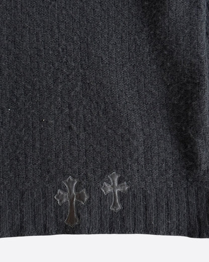 Chrome Hearts Black Cross Patch Cashmere Hoodie
