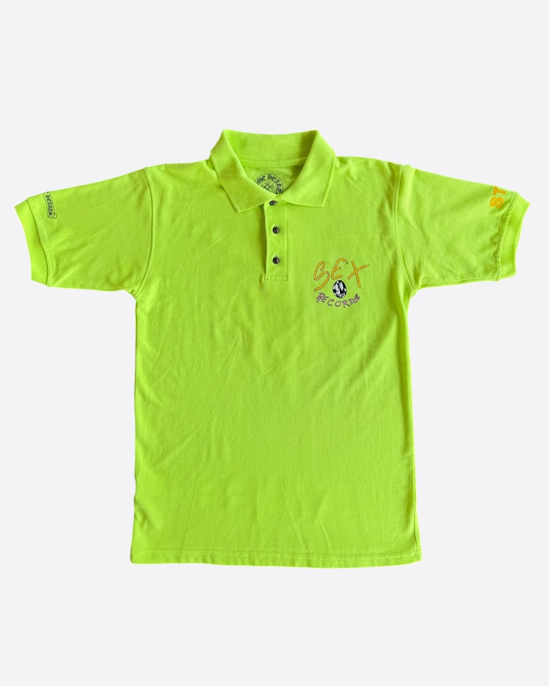 Chrome Hearts Matty Boy Green Sex Records Staff Logo Polo T-Shirt
