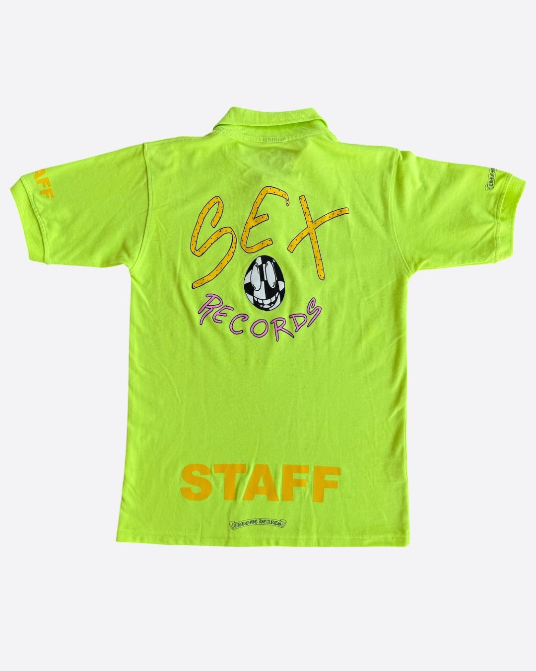 Chrome Hearts Matty Boy Green Sex Records Staff Logo Polo T-Shirt