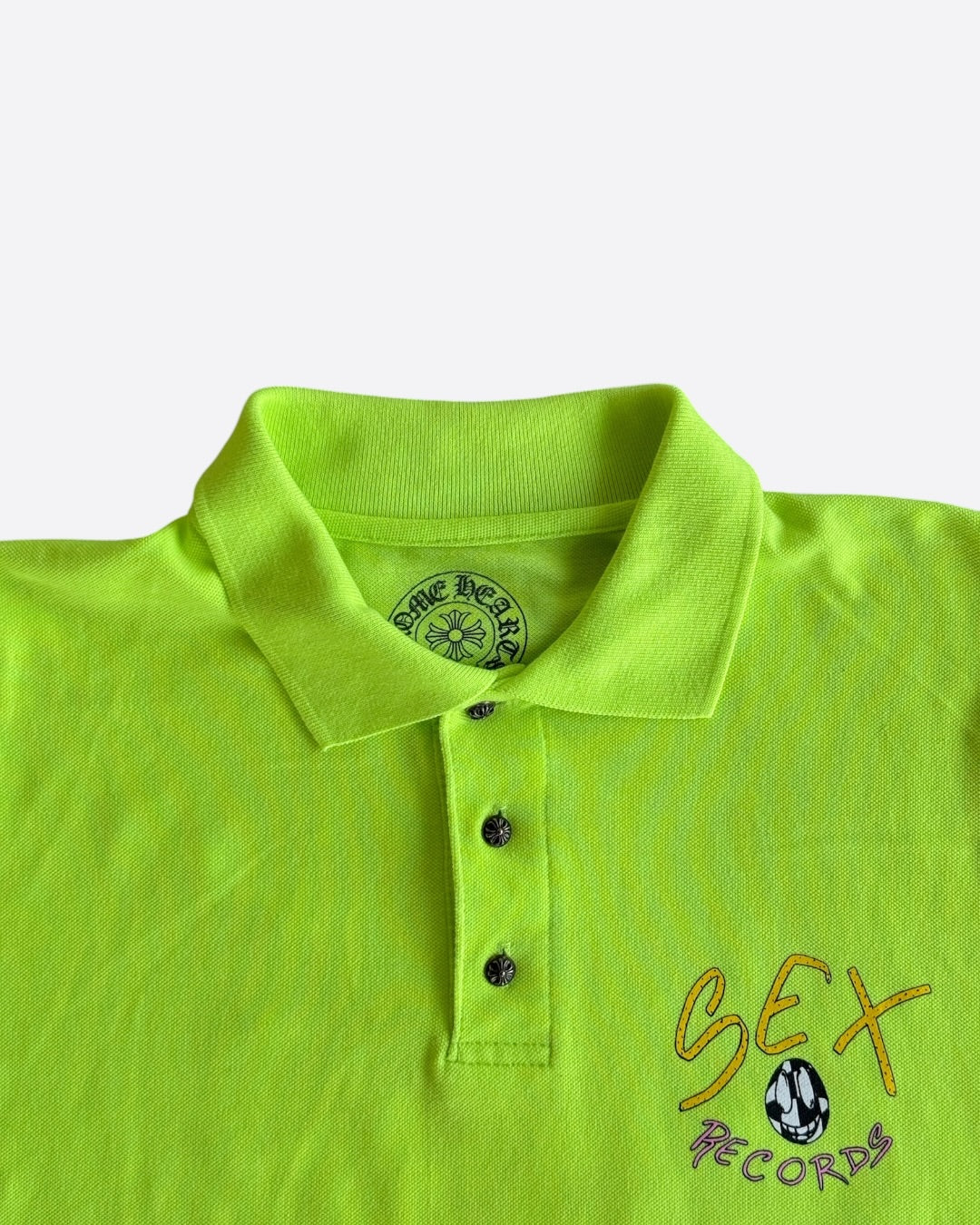 Chrome Hearts Matty Boy Green Sex Records Staff Logo Polo T-Shirt
