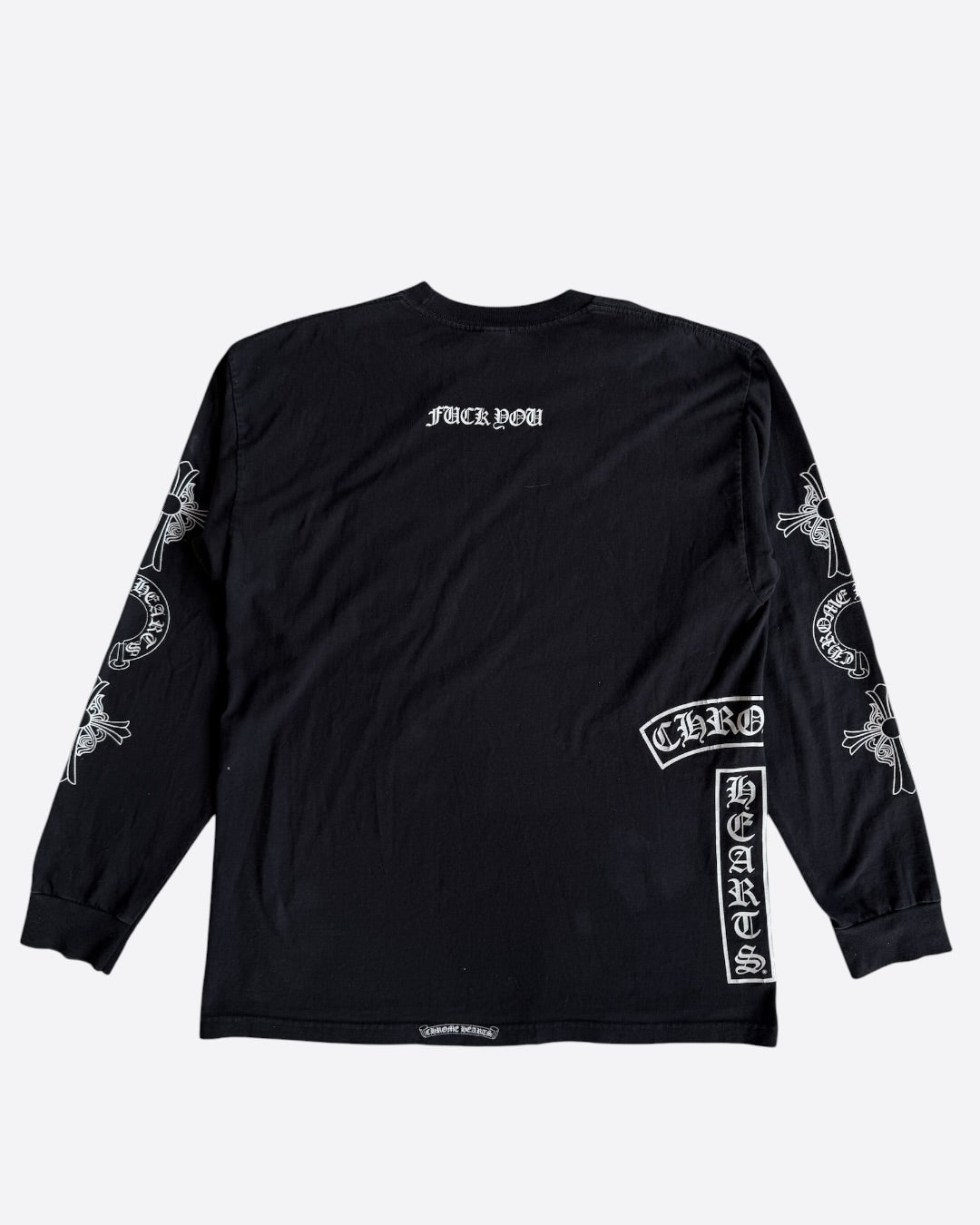 Chrome Hearts Black & White T-Bar Logo Longsleeve T-Shirt