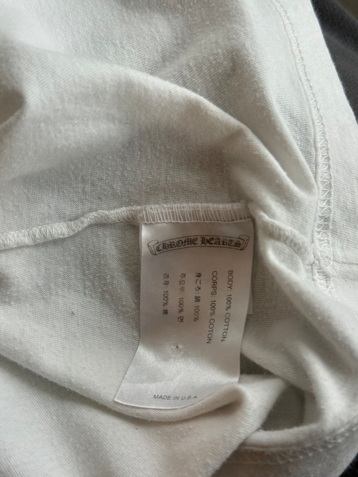 Chrome Hearts White & Yellow Eyechart Graphic T-Shirt