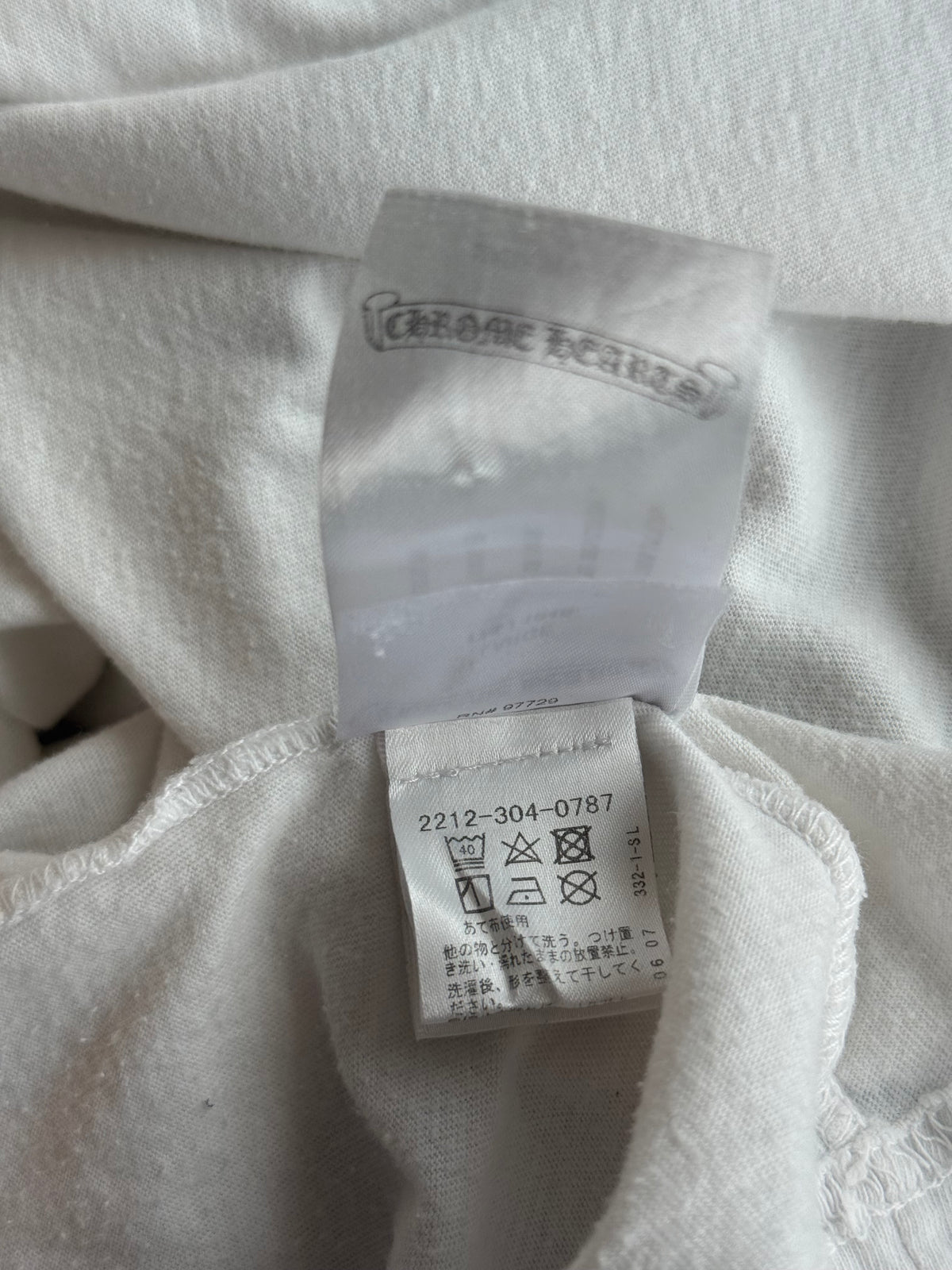 Chrome Hearts White & Yellow Eyechart Graphic T-Shirt
