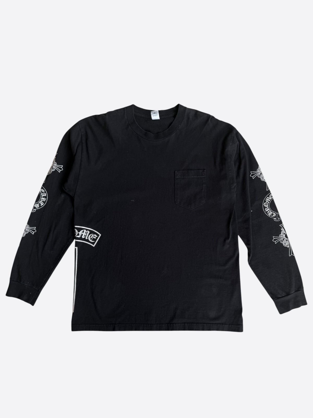Chrome Hearts Black & White T-Bar Logo Longsleeve T-Shirt