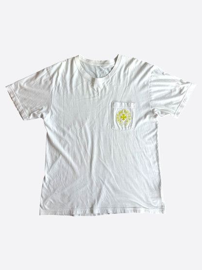 Chrome Hearts White & Yellow Eyechart Graphic T-Shirt