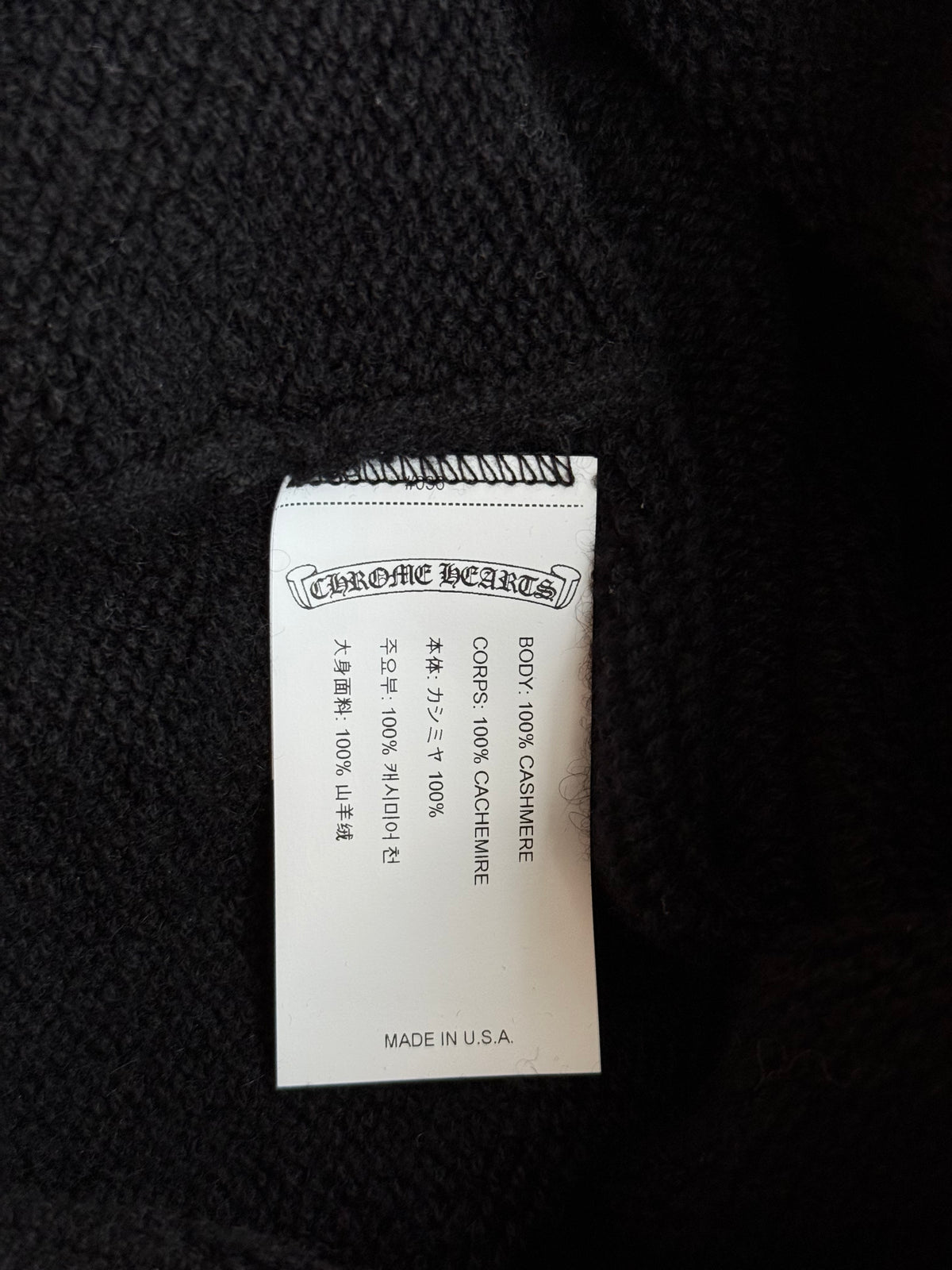 Chrome Hearts Black & White Floral Cashmere Sweater