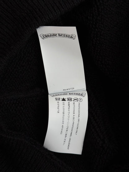 Chrome Hearts Black & White Floral Cashmere Sweater