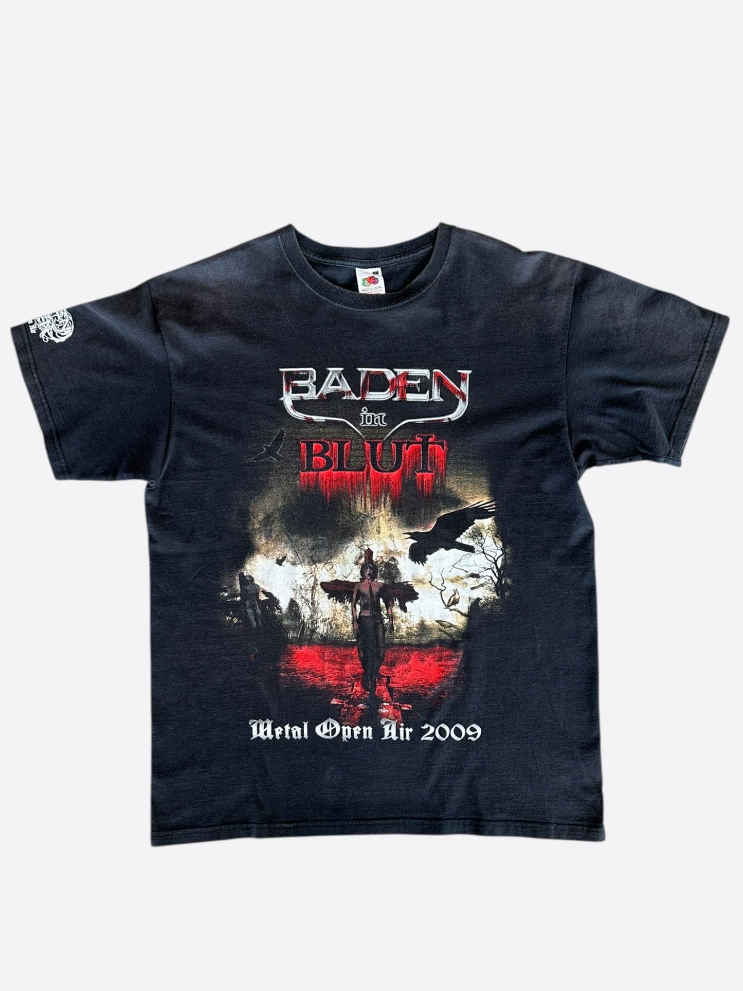 Vintage Black Baden In Blut Metal Open Air Concert T-Shirt