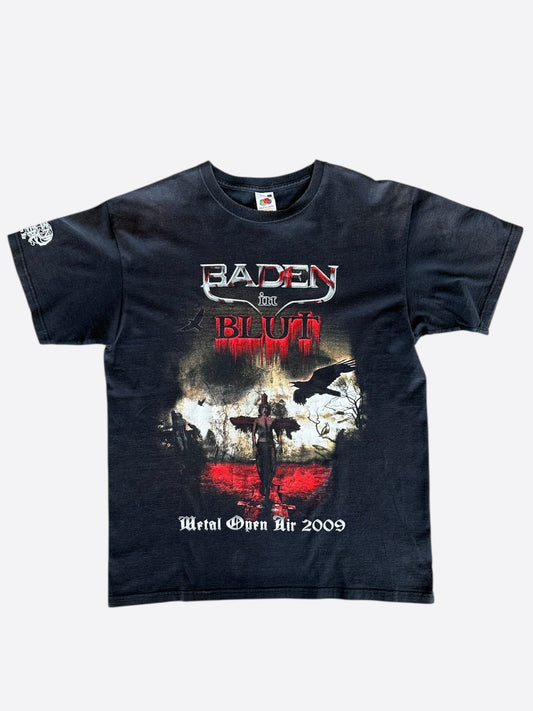 Vintage Black Baden In Blut Metal Open Air Concert T-Shirt