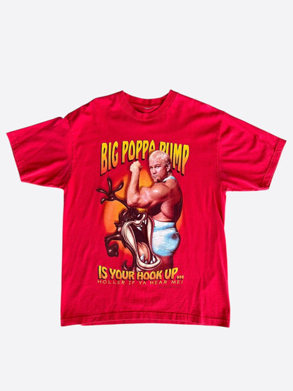 Vintage Red Big Poppa Pump x Taz Wrestling T-Shirt
