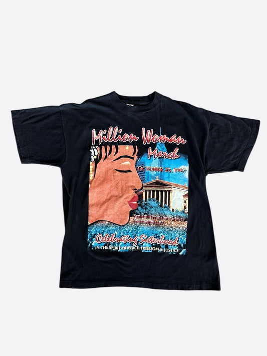 Vintage Black Million Woman March Graphic T-Shirt