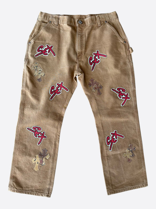 Chrome Hearts Carhartt Tan Sex Records Cross Patch Carpenter Jeans