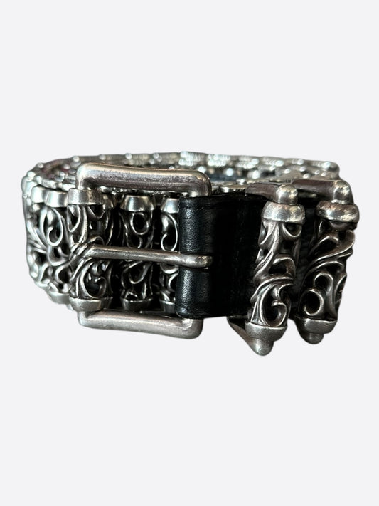 Chrome Hearts Black & Silver Full Celtic Roller Belt
